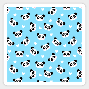 Kawaii panda bear pattern Sticker